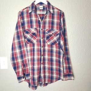 Vintage Montgomery Ward Plaid Button down shirt